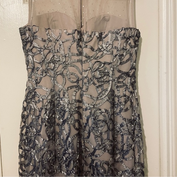 Gray formal dress by Ignite Evenings in size 12 with pearl embellishments - Picture 7 of 9
